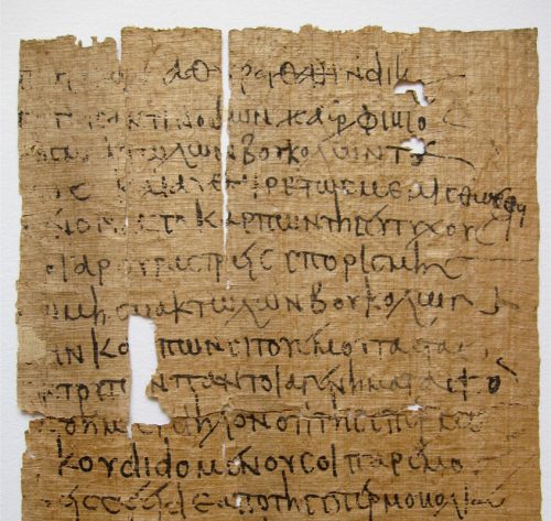 Papyrus écrit en grec ancien
